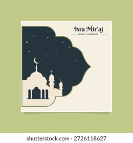 Isra Miraj icon representing an important Islamic religious event.