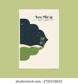Ícone de Isra Miraj representando um importante evento religioso islâmico.