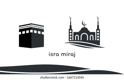isra miraj icon vector illustration