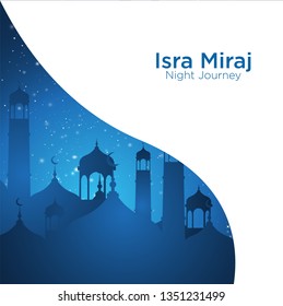 Isra' mi'raj illustration about mohammad prohet in night journey