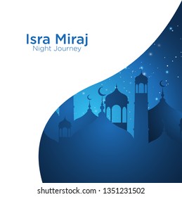 Isra' mi'raj illustration about mohammad prohet in night journey