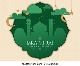 Isra mi'raj illustration background design