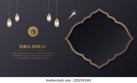 Isra Miraj Islamic Background Miraj un Nabi Night Journey Social Media Template Design