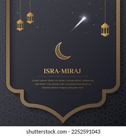 Isra Miraj Islamic Background Miraj un Nabi Night Journey Social Media Template