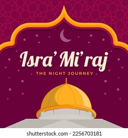 Isra Miraj Nambi Muhammad greeting banner
