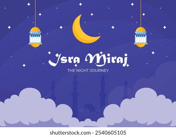 Isra miraj the night journey background