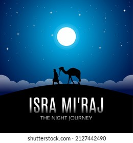 Isra mi'raj theme vector illustration. Suitable for Poster, Banners, campaign and greeting card.	