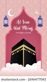 Cartaz plano vertical de Isra Miraj