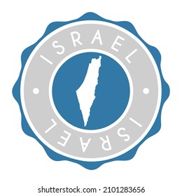Israel Badge Map Vektor Seal Vektor-Vektorzeichen. Länderstempel-Design-Symbol für die Landesmarke. 