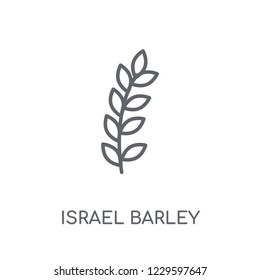 Israel Barley linear icon. Modern outline Israel Barley logo concept on white background from Religion-2 collection. Suitable for use on web apps, mobile apps and print media.