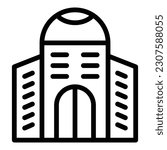 Israel building icon outline vector. Torah jew. David religion
