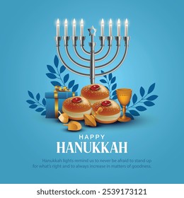 Israel celebrating happy Hannukah festival. creative abstract vector illustration design.