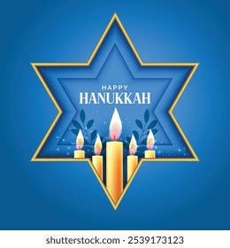 Israel celebrating happy Hannukah festival. creative abstract vector illustration design.