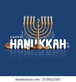 Israel celebrating happy Hannukah festival. creative abstract vector illustration design.