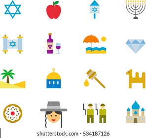 ISRAEL color flat icons