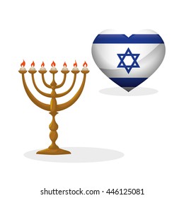 Israel concept with icon design, vector illustration 10 eps graphic.