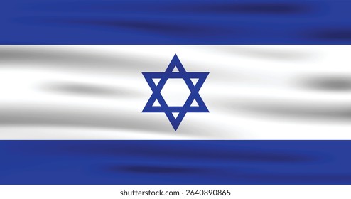 Israel Country Flag 3d. Official Israel Flag With Original Color and Size Proportion