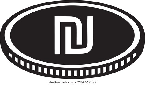  Israel currency black logo vector quality files 