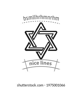 Israel David star simple vector icon. Israel David star simple vector icon. Israel David star simple vector icon. 