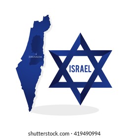 Israel design. Culture design.  isolated illustration