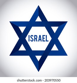 Israel design over white background, vector illustration