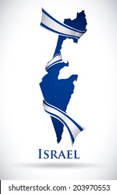 Israel design over white background, vector illustration