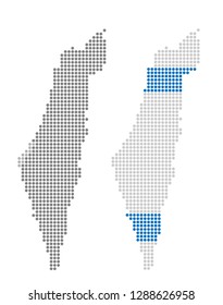 Israel dotted map