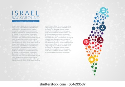 Israel dotted vector background