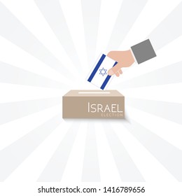 Israel Elections Vote Box Vector 