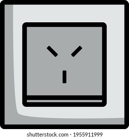 Israel Electrical Socket Icon. Editable Bold Outline With Color Fill Design. Vector Illustration.