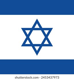 Israel federation flag. Official Flag of the country of Israel.
