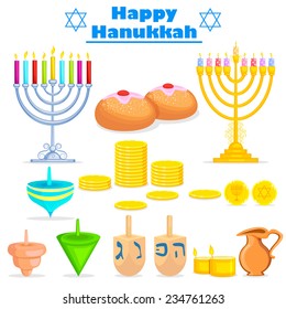 Israel festival object and symbol in vector