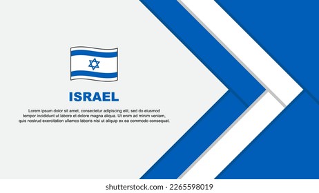 Israel Flag Abstract Background Design Template. Israel Independence Day Banner Cartoon Vector Illustration. Israel Cartoon