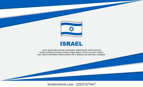 Israel Flag Abstract Background Design Template. Israel Independence Day Banner Cartoon Vector Illustration. Israel Design