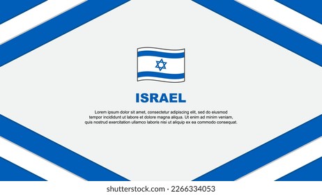 Israel Flag Abstract Background Design Template. Israel Independence Day Banner Cartoon Vector Illustration. Israel Template