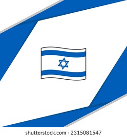 Israel Flag Abstrakte Hintergrunddesign-Vorlage. Israel Independence Day Banner Social Media Post. Israel