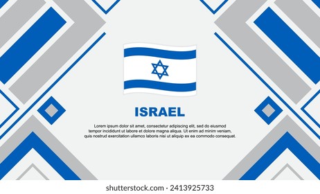 Israel Flag Abstract Background Design Template. Israel Independence Day Banner Wallpaper Vector Illustration. Israel Flag