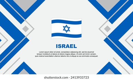 Israel Flag Abstract Background Design Template. Israel Independence Day Banner Wallpaper Vector Illustration. Israel Illustration