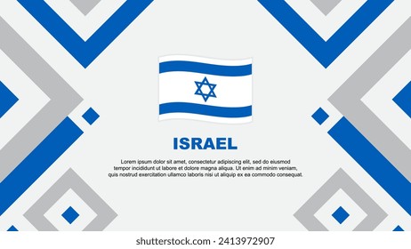 Israel Flag Abstract Background Design Template. Israel Independence Day Banner Wallpaper Vector Illustration. Israel Template