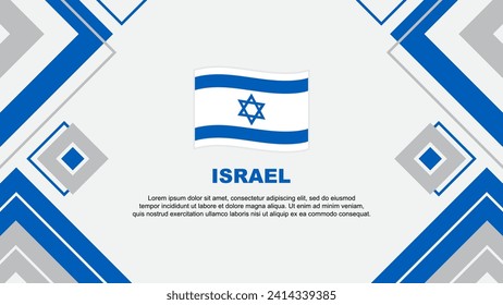 Israel Flag Abstract Background Design Template. Israel Independence Day Banner Wallpaper Vector Illustration. Israel Background