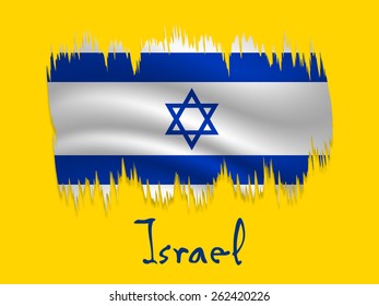 Israel flag abstract design