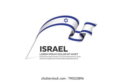 Israel flag background