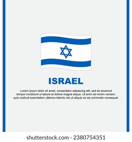 Israel Flag-Hintergrunddesign-Vorlage. Israel Independence Day Banner Social Media Post. Israel Cartoon