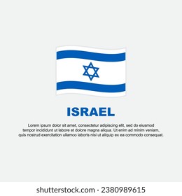 Israel Flag Background Design Template. Israel Independence Day Banner Social Media Post. Israel Background