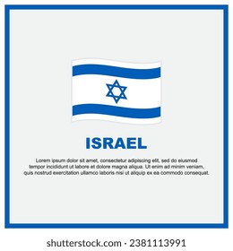 Israel Flag Background Design Template. Israel Independence Day Banner Social Media Post. Israel Banner