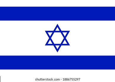 Israel Flag Background Isolated Vector Illustration.