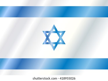 Israel flag background. Israel flag symbol. Icon for Israel 70 anniversary sign, Independence Day, Yom Haatzmaut. Israeli blue star, David's star, magen, Bar Mitzvah, Jerusalem Vector illustration. 