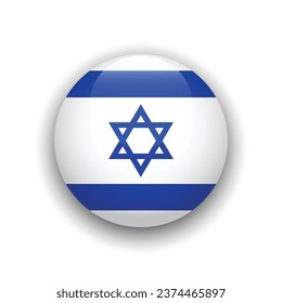 Israel flag badge - vector illustration