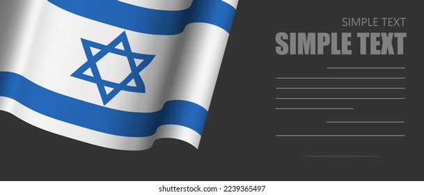 israel flag banner rectangle background,israel dark mode tone wallpaper,website banner israel black and white tone with text grey.