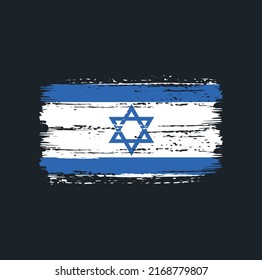 Israel Flag Brush. National Flag